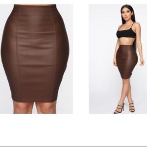 Brown Pencil Skirt